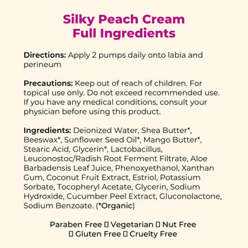 Parlor Games Silky Peach Cream Bioidentical for Women